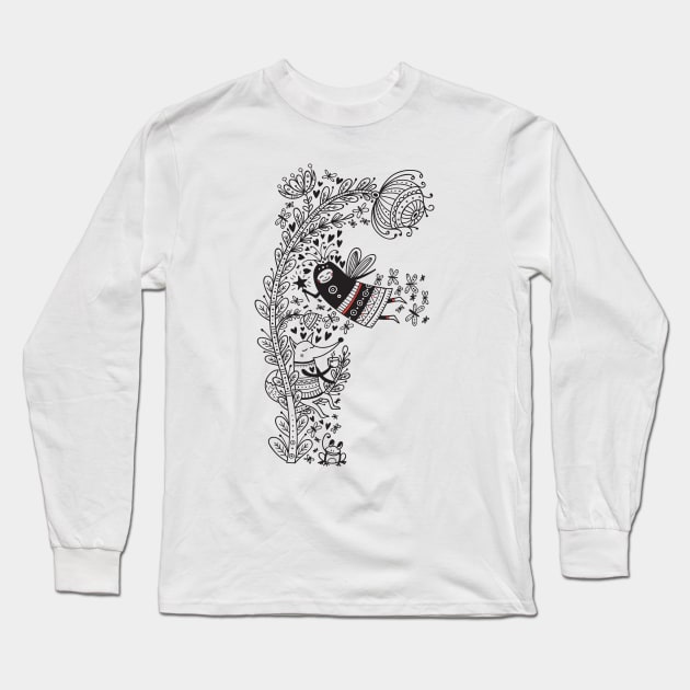 Letter F (Buu&Luu Alphabet) Long Sleeve T-Shirt by yuliia_bahniuk